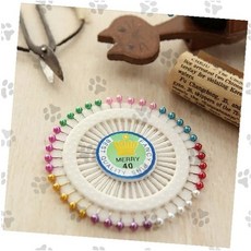 원형 시침핀 세트 구슬 진주 핀 재봉 퀼트 바느질 수공예 핸드메이드 소품, 해바라기시침핀, 1개