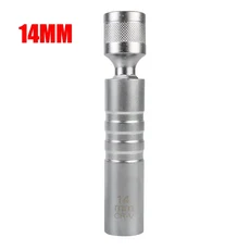 14mm 16mm 자기 얇은 벽 범용 조인트 점화 플러그 소켓 12 각도 유연한 소켓 렌치 자동차 수리 도구, 01 14MM
