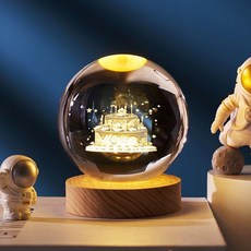 꿀잠무드등 인테리어 취침등 무선무드등, 생일 케이크 8cm 받침 있음