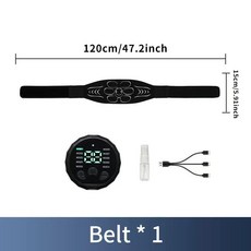 복부EMS 벨트 슬림, 블랙 A, 기본 모델명/품번