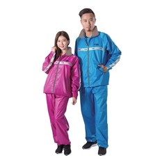 FTZA 飛炫風 兩件式雨衣 反光條設計 亮光壓紋布 内擋雙片防水, 紫色