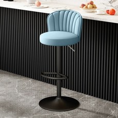 홈바 의자 바 스탠딩 바텐 조절 높이 스탠드바, 4. 쉘블루 블랙