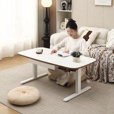 코세드 전동 모션 거실테이블 모션소파테이블 리프트테이블, 화이트(사각/1200)