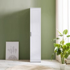 솜씨방가구 반루바갤러리 E0 장롱 400 틈새옷장(선반장형), 화이트