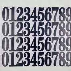 블랙 검정 번호 식별 미니 매장 라벨 가구 정리 표시 소형 라커스티커, 상세페이지 참조