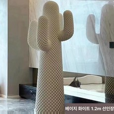 선인장 대형 매장용 디자인 행어 1.5m 가게 옷 행거, 크림화이트