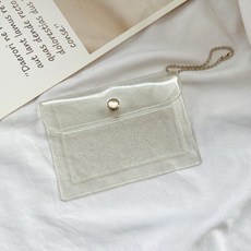 느낌상점 투명 PVC 포카 파우치 포토카드 지갑 데코 제작, 펄