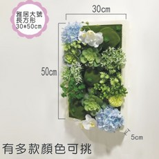 雅居大號 立體仿真多肉植物壁掛花牆 30x50cm, E款仿真多肉植物壁掛AVKB
