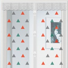 120x210 원형 자석방충망 현관 벌레차단 모기장 현관방충망 방충문, 현관(삼색세모120x210