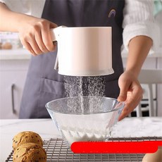 주방 베이킹 반자동 밀가루체 40메쉬 스테인리스 베이킹 날밀가루체, 2개, 핑크