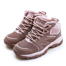 【GOODYEAR 固特異】梅薩MESA系列專業多功能郊山靜態防水戶外越野鞋 女款藕粉色