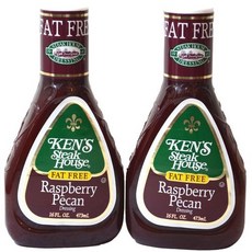 켄스 스테이크 하우스 라즈베리 피칸 (2개 팩) 16 FL OZ Ken's Steak House Raspberry Pecan (2 Pack) 16 FL OZ, 1개, 473ml