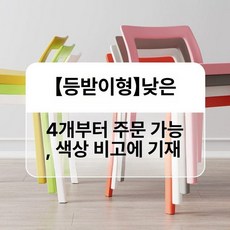 미니 간이 의자 플라스틱 체어 경량 스툴 이동식 테라스, 1인용, 4개 이상 단품 가격 등받이형 낮은