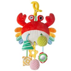 를 위한 린케어 카시트 장난감 0-6개월 걸 남아 액세서리를 0-3-6-12개월 선물 장난감 클립이 여아 있는 수 유모차 벨 용 거울 래틀 편리한 내장, Bay Crab Toy