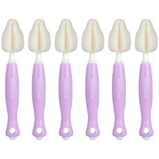 맘앤쥬 젖꼭지 세척 브러쉬, 핑크, 6개