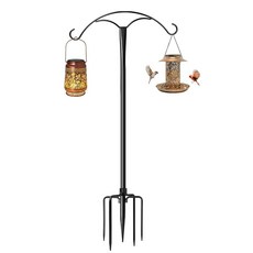 야외용 177.8cm(70인치) 양치기 후크 튼튼한 5갈래 베이스 정원 식물 벌새 모이통 랜턴 걸이용 웨딩 장식용 조절 가능한 스탠드 행거 (1팩), 1팩 177.8cm(70인치)