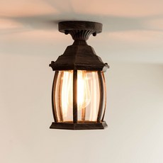 DHE 육각 주물 1등 직부등 인테리어 조명 복도조명 카페조명 포인트조명 야외조명 외부조명 엔틱 빈티지