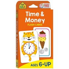 School Zone Time & Money Flash Cards: 56 Cards 1st Grade 2nd Telling Time Reading Clocks Count