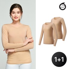 선덜랜드 선덜랜드 여성 라운드 스킨 냉감 티셔츠 1+1