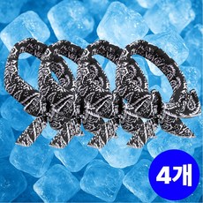 [1초 쿨링] 네브몰 시원한 쿨 아이스 스카프 냉동 목수건, 4개, 딥 블랙