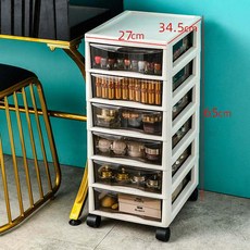 정리함 수납함 메이크업 메니큐어 정리대 궁전 박스 서랍장, 6칸 바퀴 포함 소형