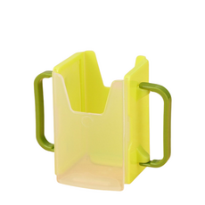 兒童果汁神器保久乳杯架，折疊防灑飲料杯架，寶寶輔助牛奶杯架, 綠色 獨立包裝, 1個