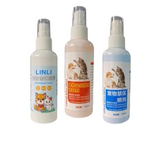 LINLI寵物訓練誘導噴霧100ml，犬貓適用，定點排便訓練，環境清潔, 組合三件套裝 誘導+驅逐+清潔, 3個