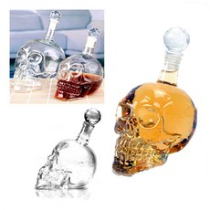 보드카 해골 유리술병, 350ml, 1개