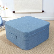 트램폴린 패드 가정용 매트 패브릭 기구 트램펄린 홈트 사각 바닥, 사각 패치워크 스카이블루, 1개