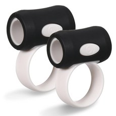 [ 1273587 ] SIUKE 드럼스틱 컨트롤 클립 핑거 링 보조 그립 미끄럼 방지 액세서리 드러머 초보자용 2개 5인치 블랙 & 화이트, 1개