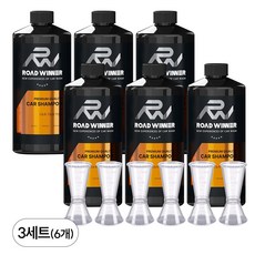로드위너 대용량 고농축 카샴푸 1000ml 2p + 계량컵 2p 세트, 1L, 6개