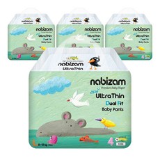 나비잠 기저귀 울트라씬 듀얼핏 썸머팬티 4팩, 120매, 4단계