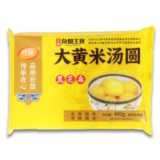 왕부정 중국 탕웬 흑참깨맛 tangyuan 따황미 기장쌀 검은 참깨 전통떡, 3개, 400g