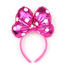 미니 리본 머리띠(핑크) 머리 띠 파티 장식, 없음