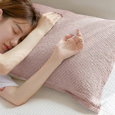 냉감 통기성 밴딩형 경추베개 커버 교체편리 호환용