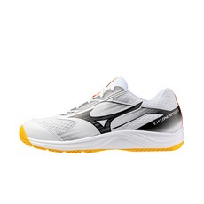 美津濃 Mizuno Cyclone Speed 5 男款寬楦排球鞋，穩定包覆，高回彈力，黑白經典配色 [V1GA258098]
