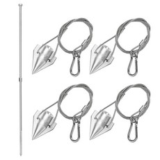 [ 626630 ] 지구 앵커 78.7cm(31인치) 4개 세트 설치용 로드 포함 - 보관 창고 키트 강풍용 튼튼한 그라운드 스윙 이동용 홈 스윙셋 데크