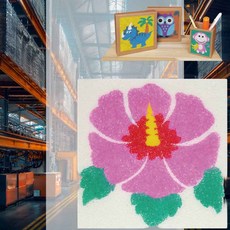 데코샌드 액자만들기 무궁화 미술놀이 공예재료 집콕놀이키트 만들기재료 종이액자 인지발달