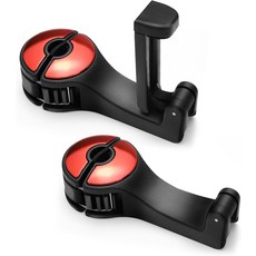 옹 2PCS 카 레스트 휴대폰 홀더가 있는 2 in 1 카시트 의류 식료품용 자동 뒷좌석 걸이 범용 차량 지갑 홀더 정리함 블랙, Bla