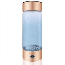 수소 물병 420ML 1400 PPB PEM SPE 기술 휴대용 수소 물 이온화 기계 필수 (금), 금