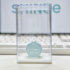 臺灣出貨 SHINee 迷你應援棒 小底座 mini小手燈 燈座 閃 鑰匙扣 支架, mini白藍+防塵罩, 1個