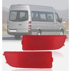 FASTCHE 2피스 후면 범퍼 반사판 조명 램프 2010-2018 메르세데스 벤츠 스프린터 2500 3500 교체용 9068260040 9068260140 (레드 렌즈 왼쪽, FASTCHE 2피스 후면 범퍼 반사판 조명 램프 20