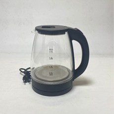 美規110V 歐規220V電熱水壺 不鏽鋼透明玻璃藍光LED燒水, 220V歐規