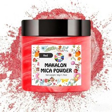NTWJNJY Cyan MakalON 온 미카 파우더 안료 50g/병 밝은 색상의 미카 파우더 에폭시 수지 네일 아트 비누 만들기 페인팅 타이 염료 텀블러 슬라임, 레드