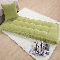 침대 등받이 삼각 쿠션 두꺼운 긴 정원 의자 단색 홈 시트 매트 바닥 55x15 cm 55x165cm, 11) green - 55x160cm 1pc, 한개옵션2