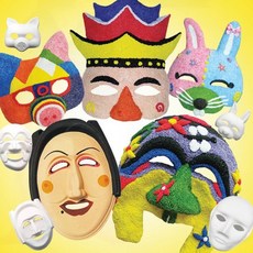 전통 종이 탈 가면 만들기 체험 학습 꾸미기 경극 캐릭터 공예, 1개, 양반