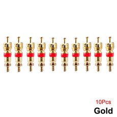 Schr 타이어 밸브 코어 대부분의 자동차 RV ATV 및 에어컨 리무버 교체용 / 스템, Gold 10Pcs