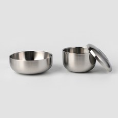 예담 이중밥공기세트 이중스텐대접 밥공기 국그릇 세트 공기대접세트, 이중보온 식기세트(무광)_대, 1세트