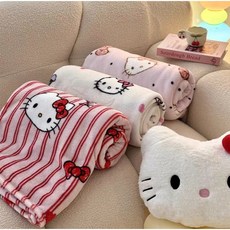 포근한 헬로키티 담요 극세사 무릎담요 휴대용 학생 학교 병원 사무실 꿀잠 겨울 담요