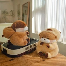 속았지 우소우소짱 카피바라 인형 27cm 수달 우소, 브라운, 1개